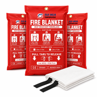 Couverture anti-feu pour cuisine, pour les situations d'urgence avec l'huile, couverture de sécurité domestique en fibre de verre résistante à la chaleur, pour la vente en gros et la fabrication OEM