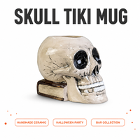Tasses en céramique à double paroi Geeki Tiki Série Horreur 750 ml – Porcelaine écologique réutilisable, compatible micro-ondes, pour fêtes