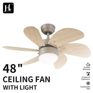 Ventilateur de plafond moderne à 6 pales en fer, à profil bas, avec éclairage à changement de couleur, télécommande, 6 vitesses, DC, pour salon et chambre à coucher, à intensité variable - Product Image 4