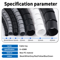 Venta al por mayor PE manga espiral Protector manguera Cable organizador espiral cable envoltura Cable espiral Protector