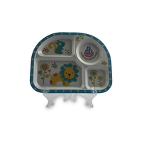 8.5 pouces bonne qualité impression personnalisée divisée bébé assiettes en mélamine dîner pour enfants