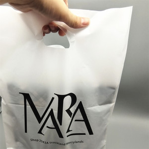 Stampa personalizzata Logo di alta qualità sacchetto di plastica HDPE imballaggio in plastica fustellato maniglia borsa per il trasporto - Product Image 2