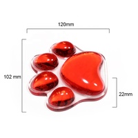 Mignon Transparent Rouge Gel Repose-poignet Mini Patte De Chat Tapis De Souris Silicone Antidérapant Confortable PC Poignet Anime Tapis De Souris De Jeu
