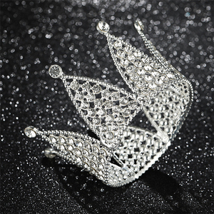 Corona Nuziale in Metallo Dorato, Tiara Semplice ed Elegante, Corona da Sposa 2020 - Product Image 4