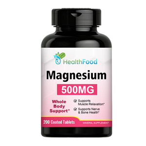 Tabletas de Magnesio de Primera Calidad, Suplemento Herbal Personalizado, Contiene 500 mg de Magnesio, Favorece la Relajación Muscular - Product Image 1