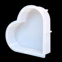 Grand moule en silicone pour résine, formes cœur, hexagone, rectangle, rond, carré, pour résine époxy, préservation des fleurs et art en résine