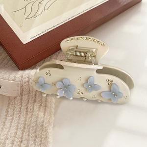 مشابك شعر أنيقة جديدة على شكل زهرة مرصعة بالأحجار الكريمة، مشابك فراشة وقلب يدوية الصنع للنساء، إكسسوارات شعر - Product Image 5