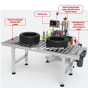 Điện tự động hậu cần hộp <span class=keywords><strong>carton</strong></span> nhãn Applicator trực tuyến Hệ thống in ấn gỗ nguyên liệu 1998 động cơ PLC lõi - Product Image 3