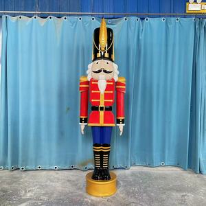 Estatua de <span class=keywords><strong>Cascanueces</strong></span> de Fibra de Vidrio de Tamaño Real, Figura Gigante de Soldado <span class=keywords><strong>Cascanueces</strong></span> para Decoración Navideña de Escaparates de Centros Comerciales - Product Image 3