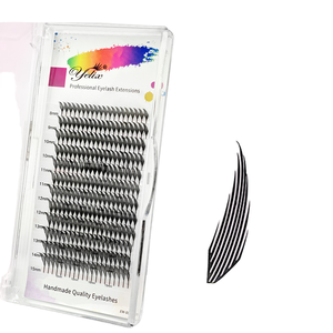 Extensions de cils naturels Manga 0,07 mm C Curl faites à la main, 12 rangées, 8-15 mm, fournitures pour cils - Product Image 4