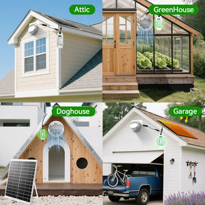 Ventilador de Extracción Solar de Alta Eficiencia de 4 Pulgadas y 25W con Batería de 4A para Ventilación sin Escobillas, Impermeable y Alimentado por Energía Solar YX-XB-4C+25W+4A - Product Image 2
