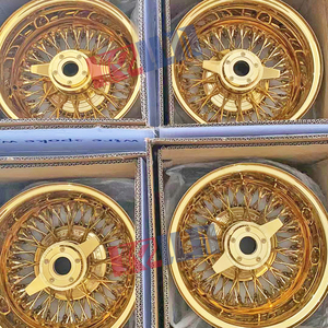 13x7 Gold Steel Wire <b>Wheels</b> 13 Inch Rims Wire <b>Wheel</b> 13x7 Wire <b>Spoke</b> <b>Wheel</b> - Product Image 6