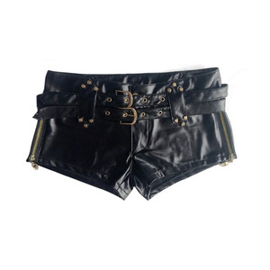 <span class=keywords><strong>Pantalones</strong></span> Cortos Ultra Sexys para Mujer con Cremallera Lateral, Cintura Baja, Cinturón de Cuero, Minipantalones, <span class=keywords><strong>Pantalones</strong></span> Tres Cuartos Ajustados que Realzan la Cadera - Product Image 5