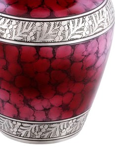 Customized Red Color Aluminium Cremation Urns American Style Adult Memorial Urns Flower Printed Funeral Decorations Colorful - Product Image 3