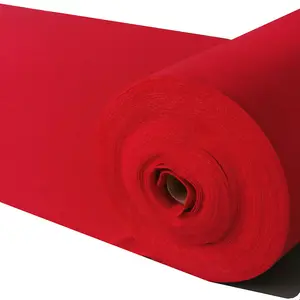 Wholesale Thick Waterproof Red Carpet For Stairs Outdoor/Plain Surface Wedding Carpet Roll For Events