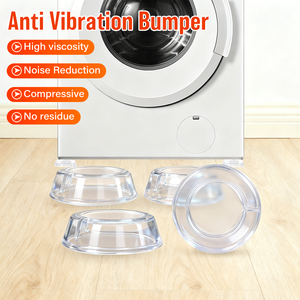 Juego de 4 Almohadillas de Goma Antideslizantes y Antivibraciones para Lavadoras y Secadoras - Resistentes para Muebles - Product Image 1