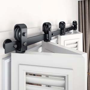 Kit de Herrajes para Puerta Plegable Doble de Acero al Carbono Resistente WEKIS, Moderno, para Entrada, Exterior, Interior, Uso en Interiores y Exteriores - Product Image 2