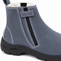Bottes de sécurité AIMVVSEC à embout d'acier avec fermeture éclair latérale, isolation électrique 6KV, semelle antidérapante en caoutchouc PU, daim, pour l'hiver en usine