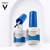 Vinimay Flagship Top Coat Gel Sans Essuyage 15ml UV LED Soak Off Fini Miroir Brillant Sans Nettoyage Fournitures pour Salons de Manucure OEM ODM