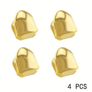European American Cross-Border Hip-Hop Copper Teeth Set Single Tooth Real Copper Plated Unisex Grillz - Product Image 5