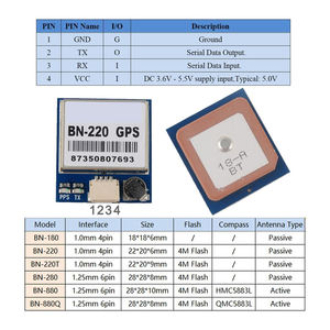 Módulo GPS BN-220 TTL Dual Glonass con Flash NMEA-0183 9600bps 1Hz para Arduino RC FPV Control de Vuelo de Drones - Product Image 2