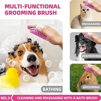 Kit de toilettage pour animaux 6-en-1 : Gants de lavage pour chiens et chats, shampoing, brosse à poils, serviette, brosse démêlante et brosse à shampoing