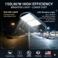 Lampadaire LED extérieur à détecteur de mouvement en alliage d'aluminium 100W-500W 120-277V IP65 pour zone de stationnement et éclairage routier