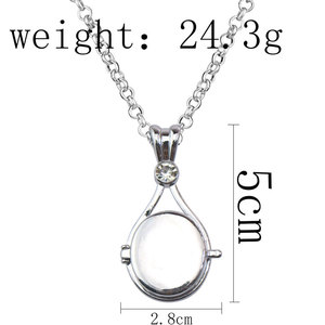 Collar de Concha de Sirena de Acero Inoxidable con Incrustaciones de Diamantes, Diseño Creativo con Cierre Magnético, Anime H2O Footprints in the Sand, para Niñas - Product Image 6