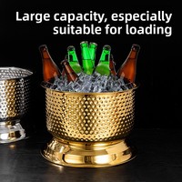 Ember Es Batu Stainless Steel Kreatif Gaya Nordik Eropa Mewah Ringan Vintage Tebal Dua Lapis Ukuran Besar Warna Merah