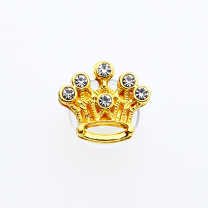 <span class=keywords><strong>Sandalias</strong></span> de aleación con diamantes de imitación, accesorios de charm de zapato con palabras doradas, hebilla de zapato con letras y corona, superventas - Product Image 6