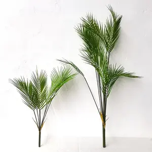S0355 toptan ucuz sahte plastik sahte süs yeşil yapraklar simülasyon bitkiler yapay palmiye ağacı ev bahçe dekor için
