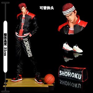 ฟิกเกอร์อนิเมะสแลมดังค์31ซม.,ฟิกเกอร์รูปปั้นพีวีซีตัวการ์ตูน Hanamichi Sakuragi - Product Image 6