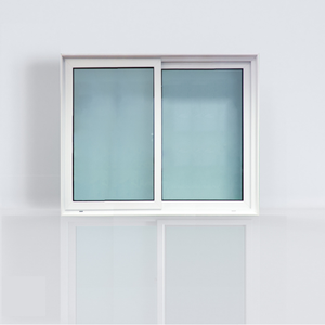 หน้าต่างบานเลื่อน uPVC Hoffen Plus ขนาด 150x110 ซม. กรอบสีขาว พร้อมมุ้งลวด หน้าต่างกระจกบานเลื่อน กันเสียง กันน้ำ จากประเทศไทย - Product Image 1