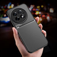Support magnétique pour voiture en cuir PU mat avec coque arrière pour OnePlus 15 13 13R 13T 12 / Ace 5 Ultra / Racing / Ace 5 3 2 Pro / Nord 5 CE5