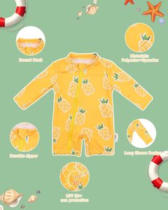 ALVABABY-Traje <span class=keywords><strong>de</strong></span> <span class=keywords><strong>baño</strong></span> <span class=keywords><strong>de</strong></span> manga larga para bebé, traje <span class=keywords><strong>de</strong></span> <span class=keywords><strong>baño</strong></span> tejido <span class=keywords><strong>de</strong></span> una pieza - Product Image 5