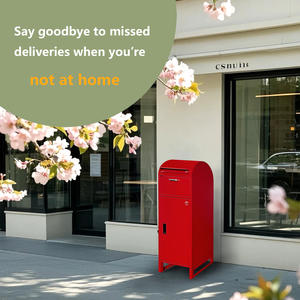 Buzón Exterior Impermeable Antirrobo para Paquetes y Cartas, de Acero Galvanizado, Desmontable, con Cerradura de Llave - Product Image 4