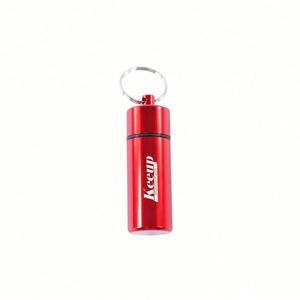 Waterproof Portable Keychain Containers Cheap Promotional Gifts Customized logo Earplug Holder Capsule Key Chain Metal Pill Box - Product Image 3