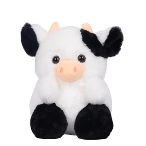 Mascotte de poupée en peluche de <span class=keywords><strong>veau</strong></span> dessin animé personnalisé pour <span class=keywords><strong>le</strong></span> sommeil de bébé, confort, mignon personnage de vache, cadeaux de vacances - Product Image 5