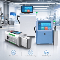 Imprimante jet d'encre UV industrielle A500 Ricoh G5 600 DPI, codeur en ligne de grande hauteur 54 mm pour l'impression de codes QR et de données variables