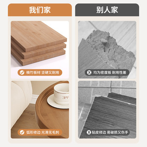 Simple coffee <b>table</b>, small <b>table</b>, sofa, balcony side <b>table</b>, living room, home use, small apartment, natural color, folding - Product Image 2