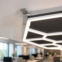 Plafonnier LED modulaire hexagonal encastré pour bureau, hall d'hôtel, intérieur