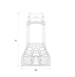 Troli butik pabrik Alum kapasitas tinggi 120kg untuk supermarket untuk rumah untuk truk tangan lipat pabrik - Product Image 3