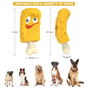 Jouet à mâcher pour chien en forme de crème glacée 34x75.8x161mm, détachable, durable, en caoutchouc naturel, pour soins dentaires, jouet pour animaux de compagnie en nylon - Product Image 3