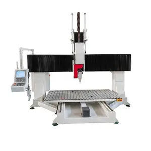 China 5 As 1325 Automatische 3d Sculptuur Schuim Roterende Houtsnijwerk Cnc Router Houten Snijmachine