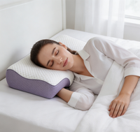 Oreiller cervical ergonomique chauffant en mousse à mémoire de forme T-303, température réglable, soutien du cou pour un meilleur sommeil, soulagement des maux de tête, respirant