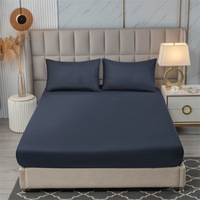 Queen Size King couleur unie design solide 100% polyester imperméable à l'eau lavable en machine housse de matelas ajustée