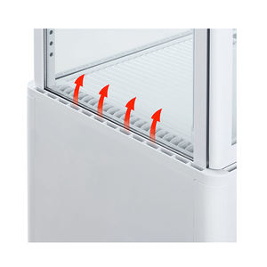Enfriador de pantalla para mostrador de 78 litros, refrigerador de pantalla de vidrio de cuatro lados para uso comercial, refrigerador - Product Image 6