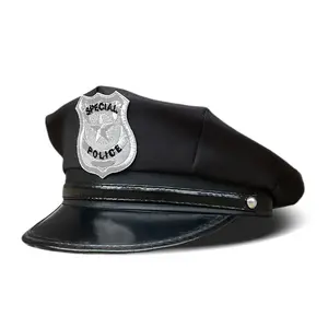 Crianças Halloween Polícia Chapéus Unisex Carnaval Festa Policial Cosplay Caps Stage Performance Capitão Oficial Chapéu