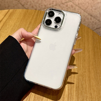 Coque de Téléphone Compatible iPhone 16 Promax Couleur Unie Apple 17 Minimaliste 14 13 Contour Galvanisé Housse Souple Plus Coque Douce