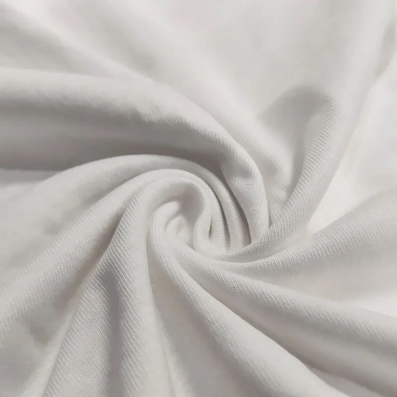 Высококачественный бесплатный образец 200gsm 100% хлопчатобумажные трикотажные хлопчатобумажные ткани для ткани футболка ткань
